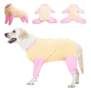 Dog Recovery Shirt for Abdominal Wounds with Adjustable Closure and Soft Cotton Fabric