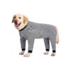 Dog Recovery Suit for Medium to Large Dogs, Striped Dog Onesie with Long Sleeve Design