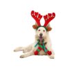 Dog Reindeer Headband and Scarf Set perfect for Christmas Parties