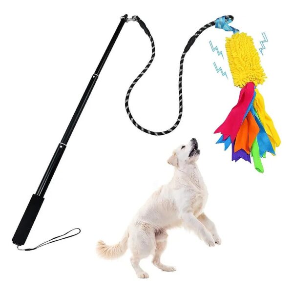 Dog Rope Toys with Flirt Pole and Bungee for Interactive Play and Exercise Training