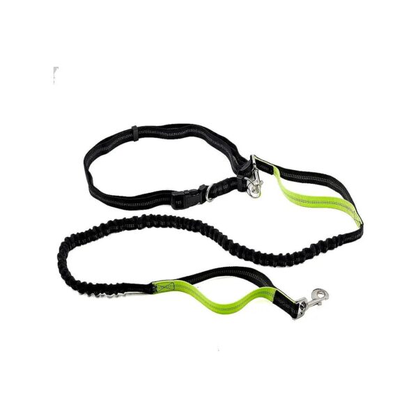 Dog Running Waist Harness with Adjustable Belt and Double Handles for Greater Control