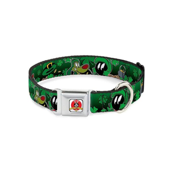 Dog Seatbelt Buckle Marvin the Martian K-9 Poses Greens 0 Inch Wide 15-26 inches