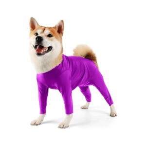 Dog Shedding Suit with Long Sleeve for Reducing Excessive Hair and Anxiety Relief