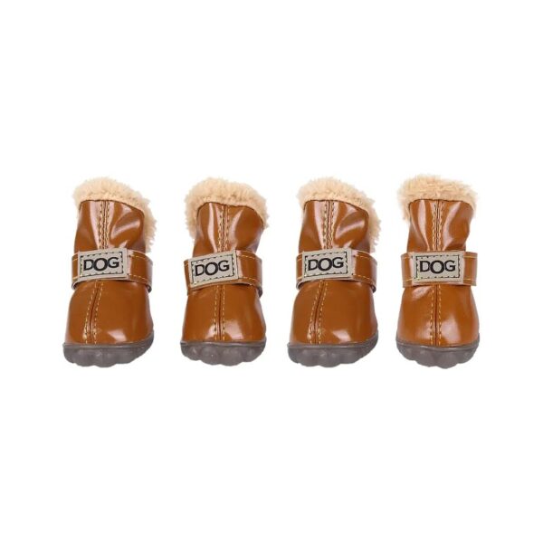 Dog Shoes for Small Dogs Waterproof Soft Rubber Sole Winter Booties