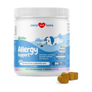 Dog Skin and Seasonal Allergy Support with Probiotics and Turmeric Soft Chews