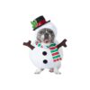 Dog Snowman Costume Large with Adjustable Hood and Scarf