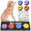 Dog Sound Buttons with 4 Recordable Buttons and 24 Scene Patterns for Pet Learning