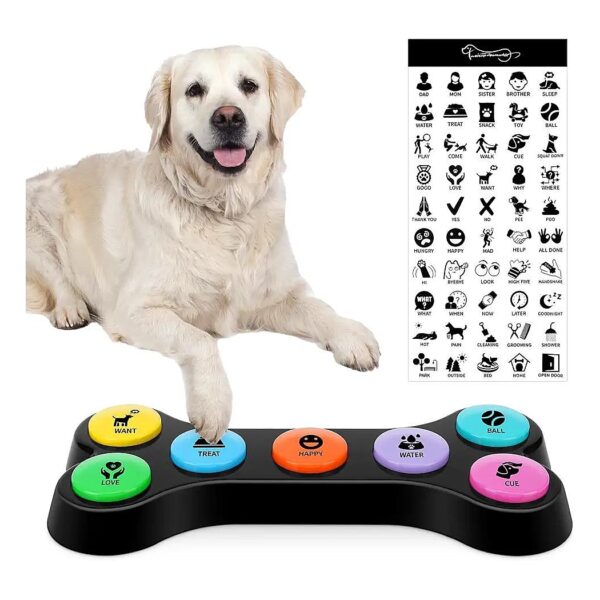 Dog Speech Training Buzzers with Loud Clear Already Recorded Words and Adjustable Volume