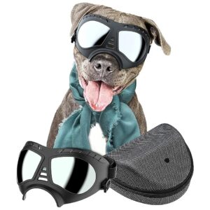 Dog Sunglasses for Large Breed Dogs Soft Frame Windproof Eye Protection Sunglasses