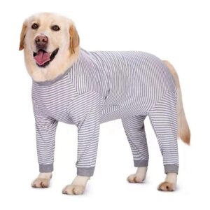 Dog Surgery Recovery Suit with Abdominal Round Design for Male Dogs 3XL Gray