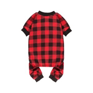 Dog Sweater with Soft Fleece Material and Buffalo Plaid Pattern for Small Dogs