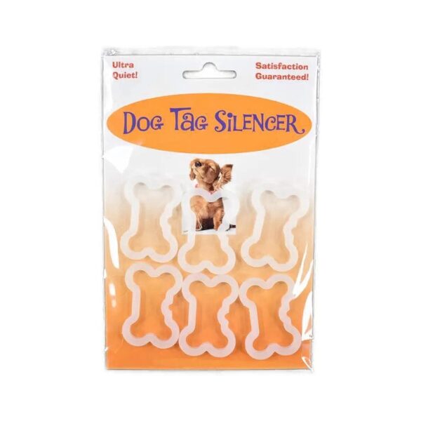 Dog Tag Chime Silencer for Large Bone Shaped ID Tags 6 Pack