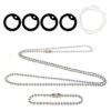 Dog Tag Tune-up Repair Kit with 4 Stainless Steel Labels and Adjustable Chains and Tube