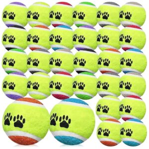 Dog Tennis Balls for Training and Entertainment Pack of 30 Small Rubber Balls