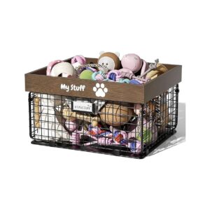 Dog Toy Bin Organizer for Puppy Leash, Blanket, Treats, and More