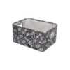 Dog Toy Storage Baskets with Metal Bone-Shaped Handles and Gray Canvas Printing