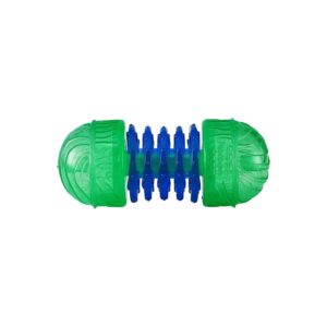 Dog Toy for Longer-Lasting Fun with Squeaky Treat Dispenser and Treat Ring