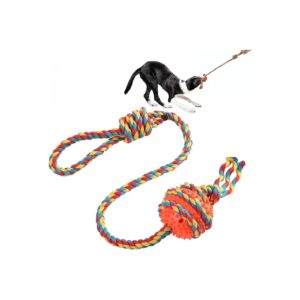 Dog Toys for Small Dogs with Durable Cotton Rope and Interactive Ball