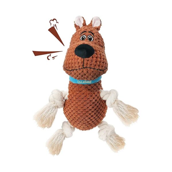 Dog Toys for Small Medium Dogs, Durable Hemp Rope and Squeaker for Teething