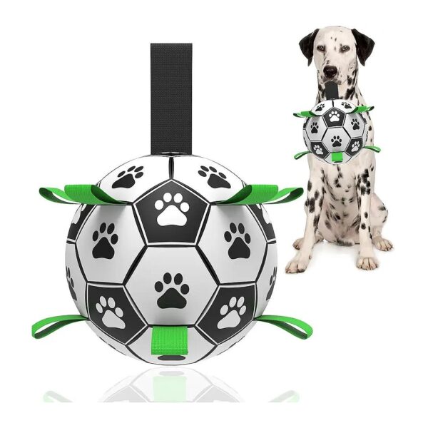 Dog Toys for Small to Medium Breed Puppies with Adaptive Soccer Ball and Nylon Straps