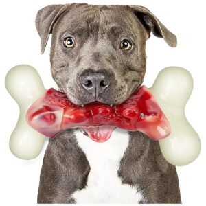 Dog Toys with Real Bacon Flavor for Aggressive Chewers Large Breed Dogs