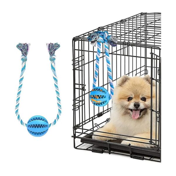 Dog Training Aids with Puzzle Treat Dispenser and Adjustable Rope for Puppies