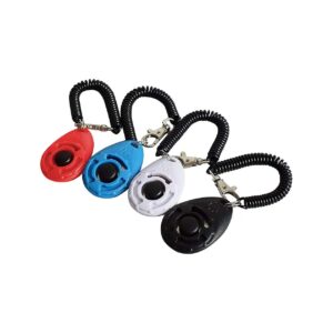 Dog Training Clicker Set with Wrist Strap 4 Colors Easy Use