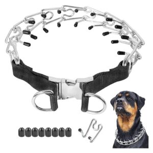 Dog Training Collar with Integrated Prong and Comfort Tips for Effective Results