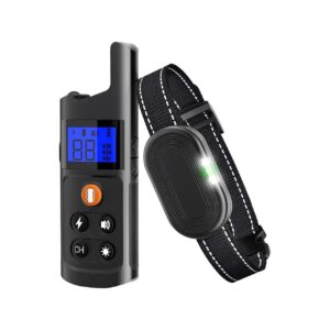 Dog Training Collar with Remote Control and LED Lights for Small Medium Large Breeds