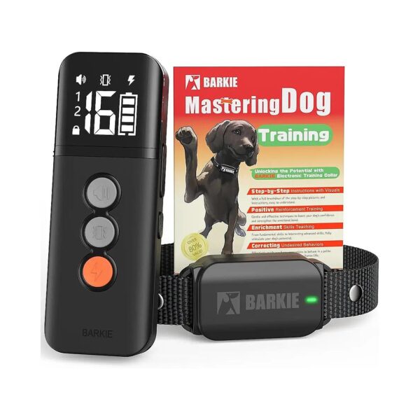 Dog Training Collar with Shock Functionality for Small Medium Large Breeds Black