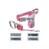 Dog Training Harness and Leash Set with Adjustable Buckles and Reflective Patches Pink XS