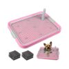 Dog Training Tray with Grates for Small Medium Puppies 20" x 14" Indoor Pee Pad Holder