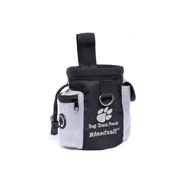 Dog Training Treat Bag with Garbage Bag Dispenser and D-Ring for Accessories