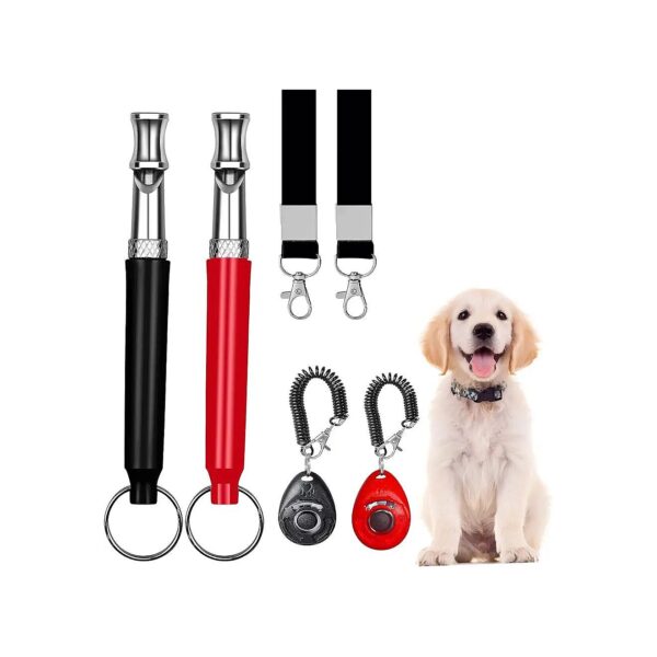 Dog Training Whistle with Adjustable Frequency and Clicker for All Pets