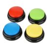 Dog Training and Learning Solutions with 4 Color Talking Button Set and Voice Recordings