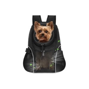 Dog Travel Backpack with Storage Pockets and Safety Belt for Small Dogs