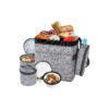 Dog Travel Bag with Food and Treat Containers for Air Travel