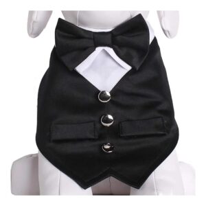 Dog Tuxedo Vest with Adjustable Bow Tie for Wedding and Other Special Events