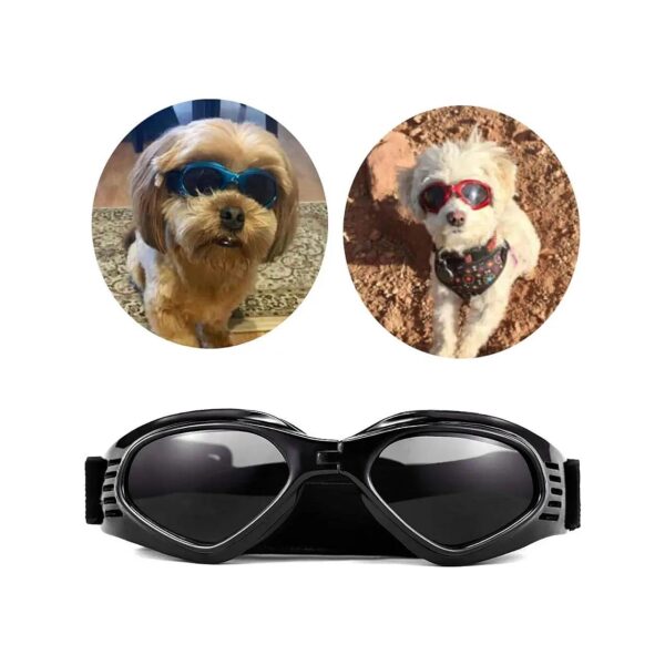 Dog UV Goggles Waterproof Anti-Fog Windproof Sunglasses Protection Eye Goggles Black