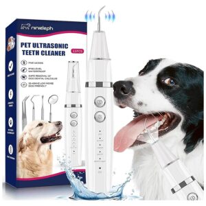 Dog Ultrasonic Tartar Remover and Teeth Cleaner for Healthy Gums and Teeth White