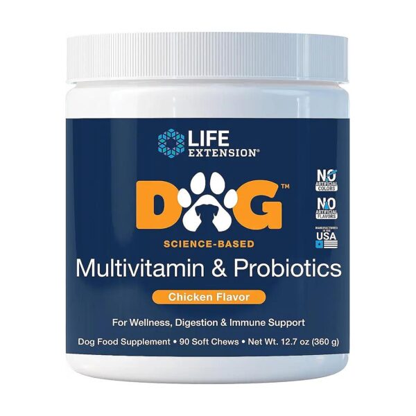 Dog Vitamin and Probiotic Supplement with Bovine Colostrum for Immune System