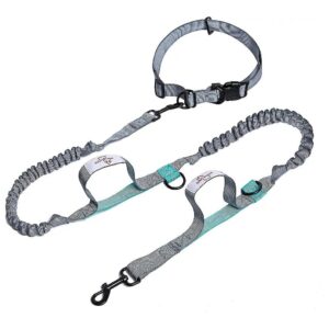 Dog Walking Leash with Adjustable Waist and Durable Metal for Comfortable Walks and Runs