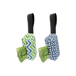 Dog Waste Bag Holder for Leash with 2 Pack Dispenser Bags