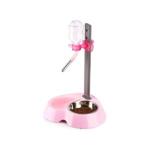 Dog Water Feeder with Adjustable Bottle and Bowl for Dogs of All Sizes and Breeds