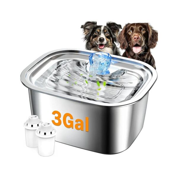 Dog Water Fountain for Large Dogs with Powerful Water Pump and Easy Cleaning