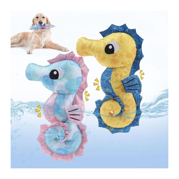 Dog Water Toys Floating Seahorse Squeaky Toys for Summer Pool Fun