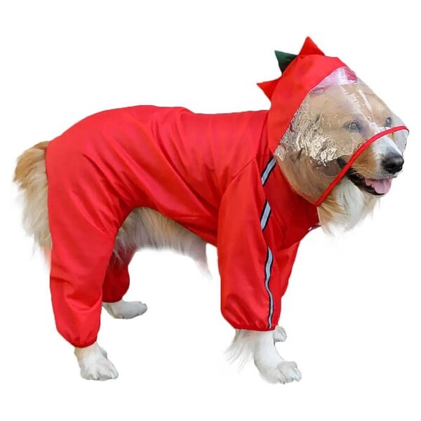 Dog Waterproof Raincoat with Reflective Strap and Hood for Small Medium Large Dogs