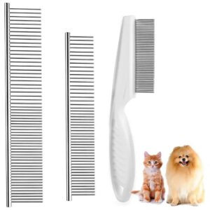 Dog and Cat Flea Comb with Stainless Steel Finish for Gentle and Effective Flea Removal