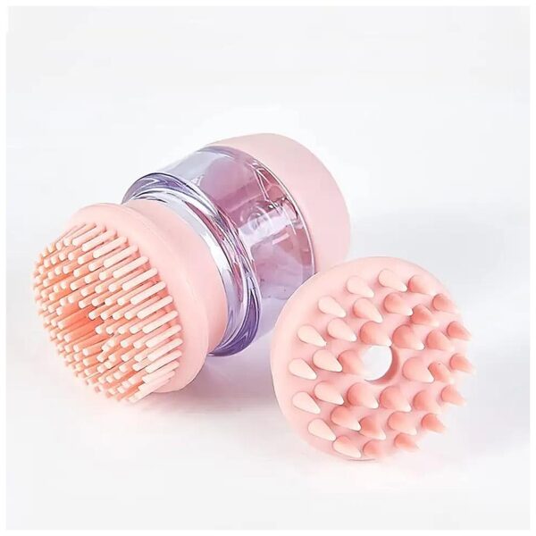 Dog and Cat Grooming Brush with Double Brush Head and Shampoo Dispenser