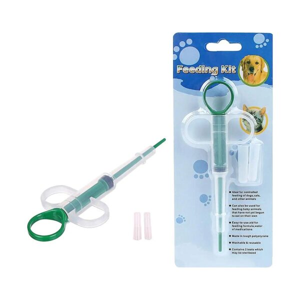 Dog and Cat Pill Shooter Syringes with Silicone Teats and Reusable Parts